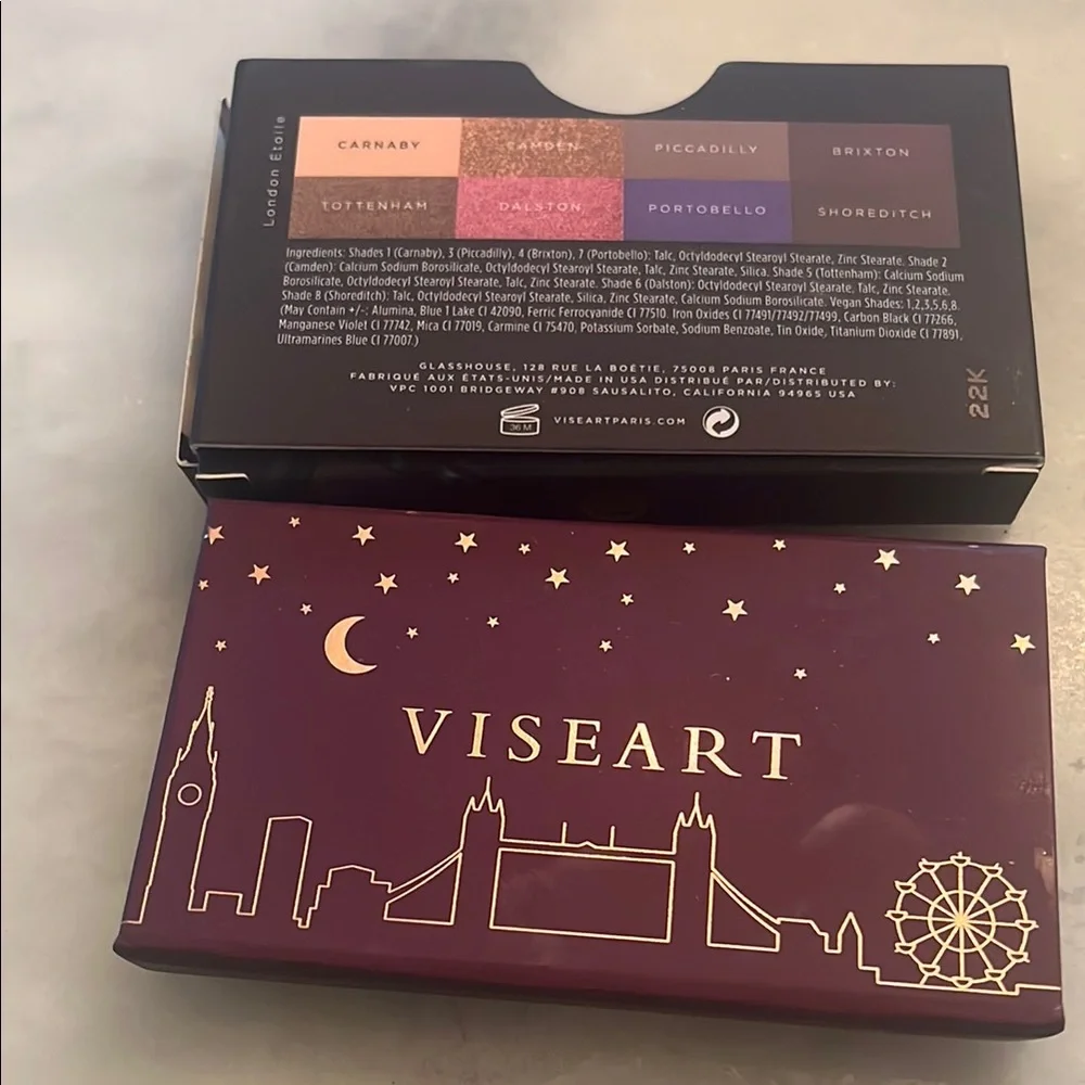 Viseart London Etoile Eyeshadow Palette - Purple and Gold